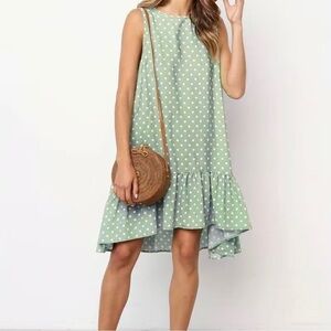 Brand new cute mint polka dot dress Size XL, (0236)